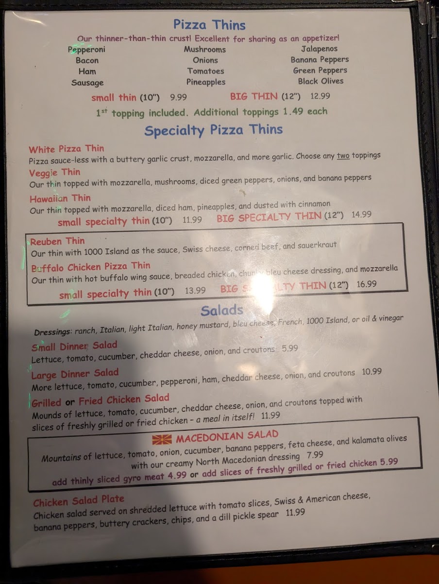 The Thurman Cafe Menu - Image 2