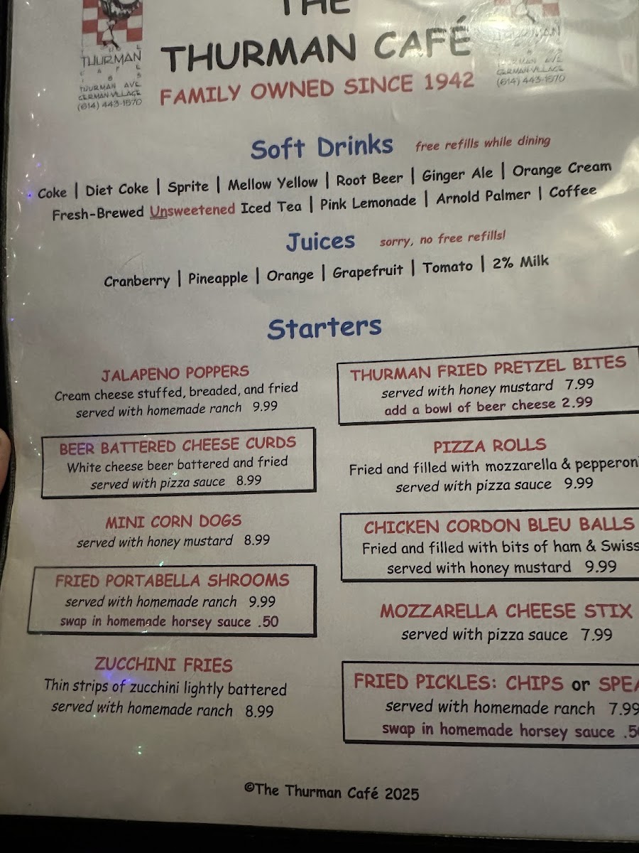 The Thurman Cafe Menu - Image 6